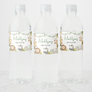 Het is een Oerwoud Safari Animal Baby shower Waterfles Etiket