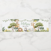 Het is een Oerwoud Safari Animal Baby shower Waterfles Etiket (Enkel label)