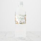 Het is een Oerwoud Safari Animal Baby shower Waterfles Etiket (Voorkant)