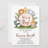 Het is een Oerwoud Safari Dieren Baby shower Uitno Kaart (Voorkant)