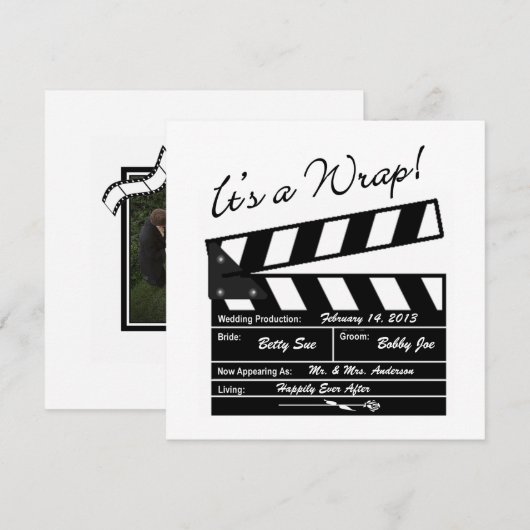 Het is een omloop - Foto van Movie Wedding Harteli Bedankkaart (Voorkant / Achterkant)