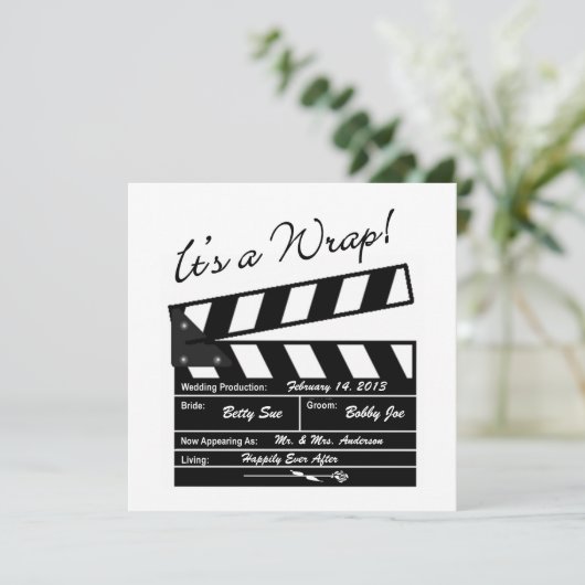 Het is een omloop - Foto van Movie Wedding Harteli Bedankkaart (Staand voorkant)