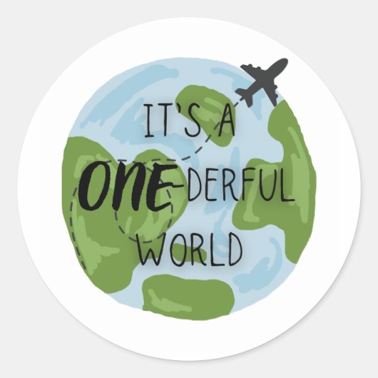 Het is een one-derful wereld Sticker (Voorkant)