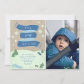 Het is een Onederful Life Winter Foto 1st Birthday Kaart (Voorkant)