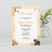 Het is een ontwerp voor een baby shower-uitnodigin kaart (Staand voorkant)