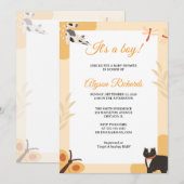Het is een ontwerp voor een baby shower-uitnodigin kaart (Voorkant / Achterkant)