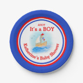 Het is een op maat gemaakt bord van een baby showe (Voorkant)