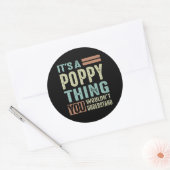 Het is een oppiepend ding ronde sticker (Envelop)