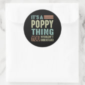 Het is een oppiepend ding ronde sticker (Tas)