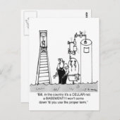 Het is een overstroomde kelder, geen kelder briefkaart (Voorkant / Achterkant)