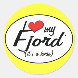 Het is een paard. Ik hou van mijn Fjord Ronde Sticker