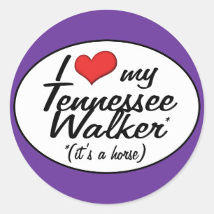 Het is een Paard! Ik hou van mijn Tennessee Walker Ronde Sticker