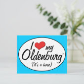 Het is een Paard! Ik houd van Mijn Oldenburg Briefkaart (Staand voorkant)