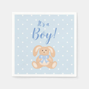 Het is een paddestoel blauw Baby shower van een jo Servet