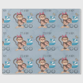 Het is een padvinder-aap Baby shower Cadeaupapier (Vlak)