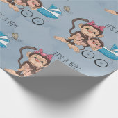 Het is een padvinder-aap Baby shower Cadeaupapier (Hoek)