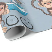 Het is een padvinder-aap Baby shower Cadeaupapier (Rol Hoek)