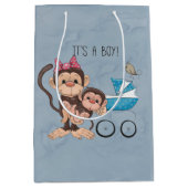 Het is een padvinder-aap Baby shower Medium Cadeauzakje (Voorkant)