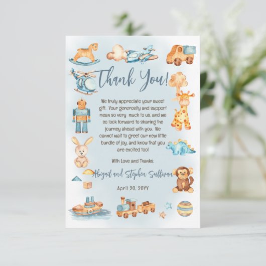 Het is een padvinder | Baby shower van gevulde Spe Bedankkaart (Staand voorkant)