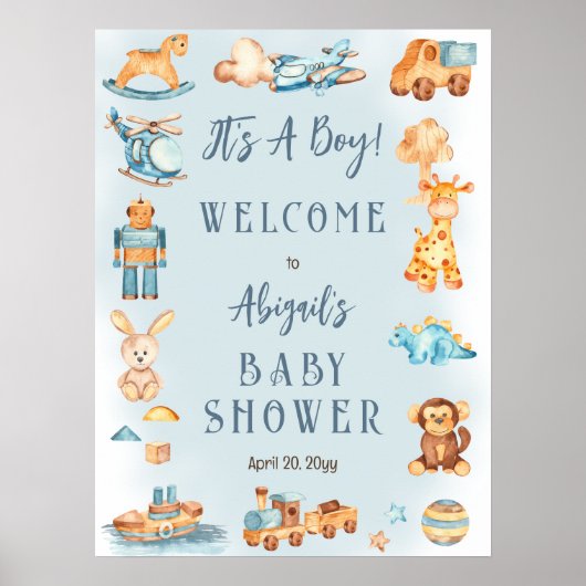 Het is een padvinder | Baby shower van gevulde Spe Poster (Voorkant)