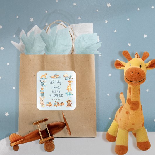 Het is een padvinder | Baby shower van gevulde Spe Vierkante Sticker