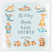 Het is een padvinder | Baby shower van gevulde Spe Vierkante Sticker (Voorkant)