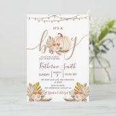 Het is een padvinder Boho Pampas Floral Baby showe Kaart (Staand voorkant)