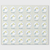 Het is een padvinder die Baby shower draagt. Cadeaupapier (Vlak)