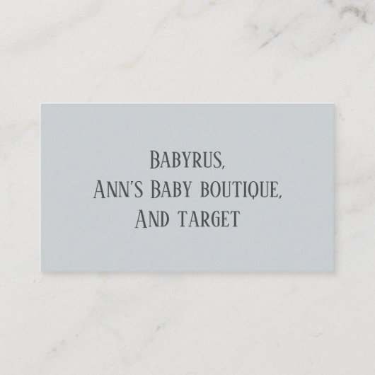 Het is een padvinder uit de ruimte. visitekaartje (Achterkant)