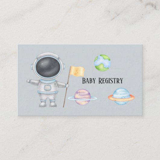 Het is een padvinder uit de ruimte. visitekaartje (Voorkant)