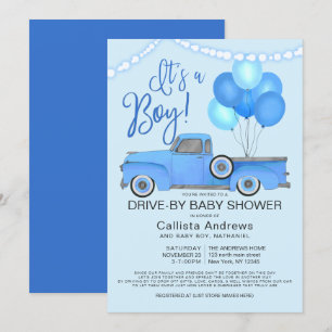 Het is een padvlinder die op Baby shower rijdt Kaart