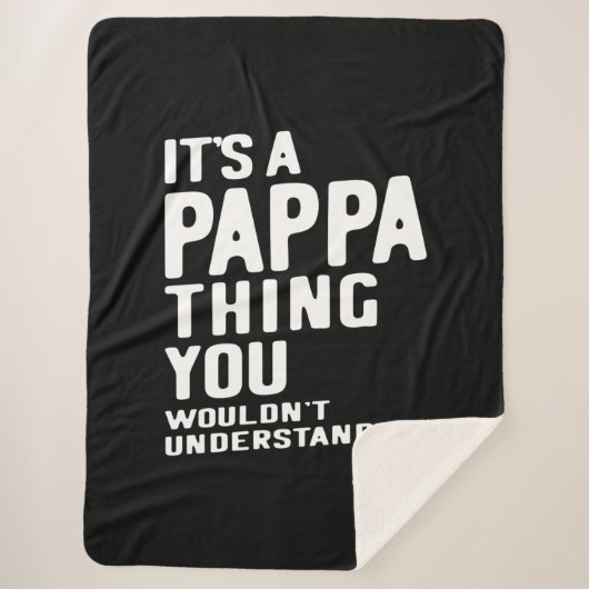 Het is een Pappa Thing Father Gift Sherpa Deken (Voorkant)