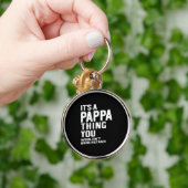 Het is een Pappa Thing Father Gift Sleutelhanger (Hand)