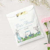 Het is een par-drie blauwe golf 3e verjaardagsfees bedankzakje (Gezegeld)