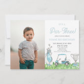 Het is een par-drie! Blue Golf 3e verjaardag Kaart (Voorkant)