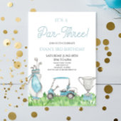 Het is een par-drie! Blue Golf 3e verjaardag Kaart