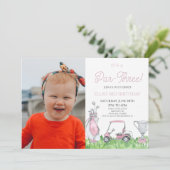 Het is een par-drie! Roze Golf 3e verjaardag Kaart (Staand voorkant)