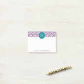 Het is een Partij - Ikat Patroon met Aangepast Mon Post-it® Notes (Op bureau)