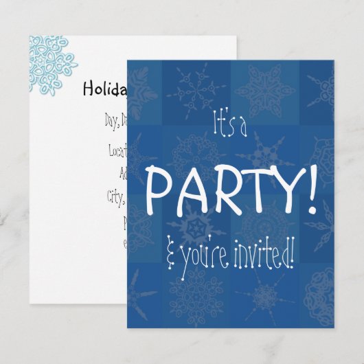 Het is een PARTIJ. & je bent uitgenodigd! Kaart (Voorkant / Achterkant)