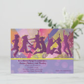 Het is een partijuitnodiging kaart (Staand voorkant)