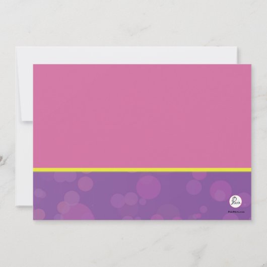 Het is een partijuitnodiging kaart (Achterkant)