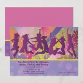 Het is een partijuitnodiging kaart (Voorkant / Achterkant)