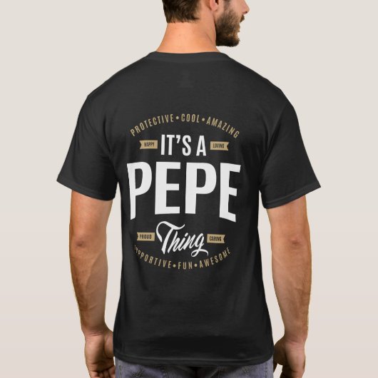 Het is een Pepe-ding T-shirt (Achterkant)