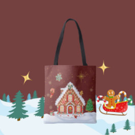 Het is een peperkoek soort kerst tote bag
