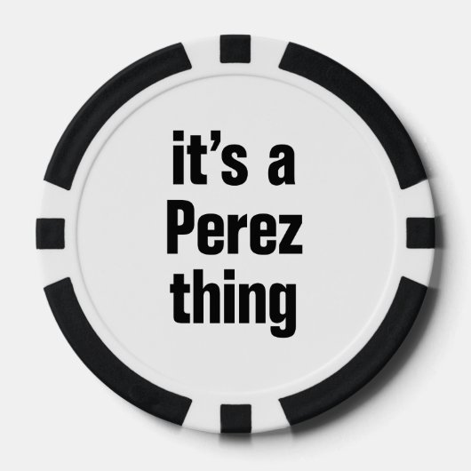 Het is een perez ding poker chips (Voorkant)