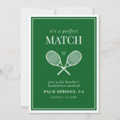 Het Is Een Perfecte Match Tennis Bachelorette Kaart (Voorkant)