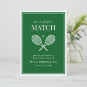 Het Is Een Perfecte Match Tennis Bachelorette Kaart (Staand voorkant)