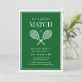 Het is een perfecte match Tennis Bachelorette Kaart (Staand voorkant)