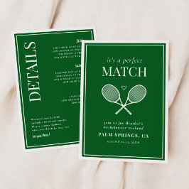Het Is Een Perfecte Match Tennis Bachelorette Kaart