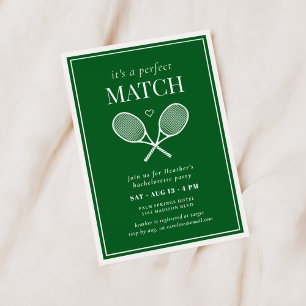 Het is een perfecte match Tennis Bachelorette Kaart